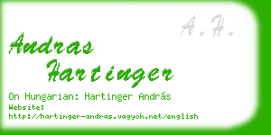 andras hartinger business card