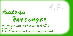 andras hartinger business card